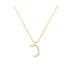 Kaf - Hebrew Alef-Bet letter diamond Necklace - Kaf letter